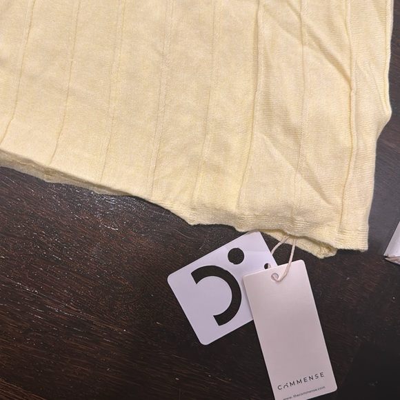 Commense - Rib Midi Sundress. Yellow. Size medium - Picture 3 of 4